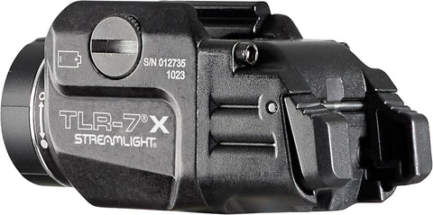 Streamlight 69424 TLR-7 X 500-Lumen Compact Tactical Weapon Light, Includes High, Low Paddle Switches and Key Kit, Black