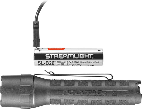 Streamlight 88602 PolyTac X 600-Lumen 11485-Candela Professional Tactical LED Flashlight with Non-Rechargeable Batteries, Clear Retail Packaging, Coyote