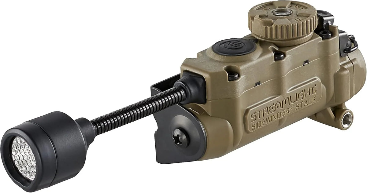 Streamlight 14308 Sidewinder Stalk 76-Lumen Hands-Free Gear Mounted Flexible Task Light with White/Red/Blue/IR LEDs, Coyote