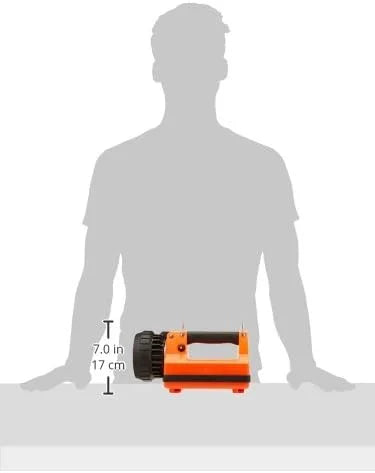 Streamlight 45861 E-Spot Firebox 1500-Lumen 110000 Candela Rechargeable Spot Beam Lantern with Dual Rear LEDs, AC/DC Charging, Heavy Duty Shoulder Strap, and Mounting Rack, Orange