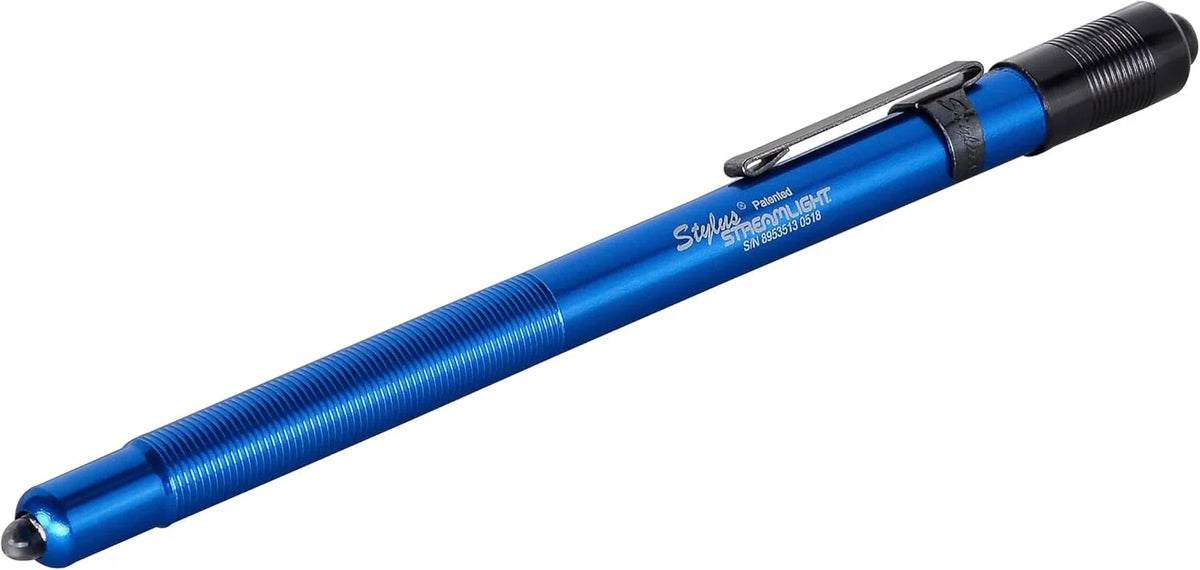 Streamlight 65050 Stylus 11-Lumen White LED Pen Light for Medical, Inspection, and Everyday Use with 3 AAAA Alkaline Batteries, Blue