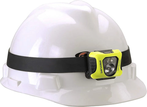 Streamlight 61422 Enduro Pro 200-Lumen LED Headlamp with Elastic Head Strap, Rubber Hard Hat Strap, and 3M Dual Lock Fasteners, Box, Yellow