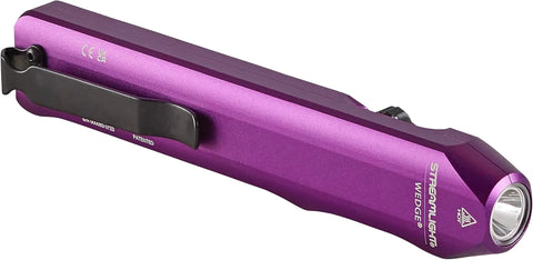 Streamlight 88818 Wedge 1,000-Lumen Max 300-Lumen Standard 1,200-Candela Flat Everyday Carry Flashlight, Includes USB-C Cable and Lanyard, Purple