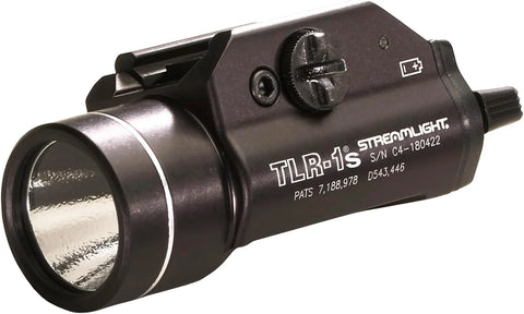 Streamlight 69210 TLR‑1s 300-Lumen 12,000-Candela Rail‑Mounted Weapon Flashlight with Strobe Function & Rail Locating Keys, Black