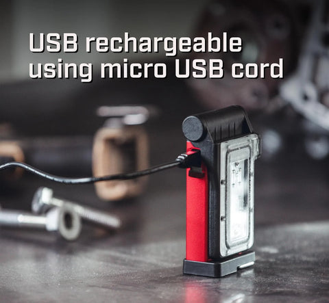 Streamlight 61501 Flipmate 500-Lumen USB Rechargeable Multi-Function Compact Work Light, Red