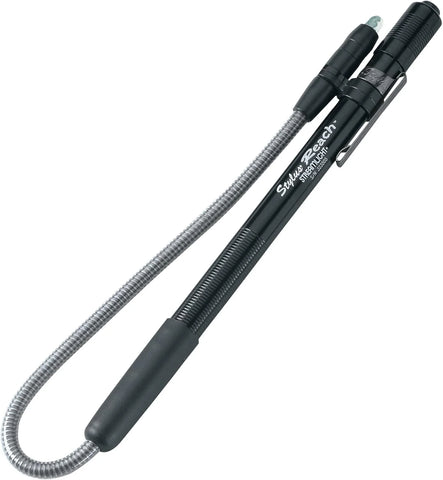 Streamlight 65618 Stylus Reach 11-Lumen White LED Pen Light for Mechanics, Inspectors, and Technicians with Flexible 7-Inch Extension Cable and 3 AAAA Alkaline Batteries, Black
