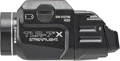 Streamlight 69455 TLR-7 X USB 500-Lumen 5000-Candela Compact Tactical Weapon Light with Interchangeable High & Low Switches and Key Kit, Black