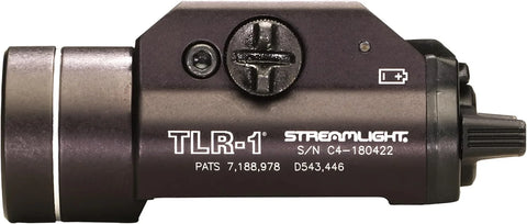 Streamlight 69110 TLR-1 300-Lumen 12,000-Candela Rail-Mounted Weapon Flashlight with Rail Locating Keys, Black