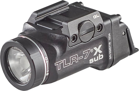 Streamlight 69400 TLR-7 X sub 500-Lumen Tactical Weapon Light Designed Exclusively and Solely for Railed Glock 43X Mos/48 Mos/43X Rail/48 Rail subcompact Handguns with Mounting Kit and Keys, Black