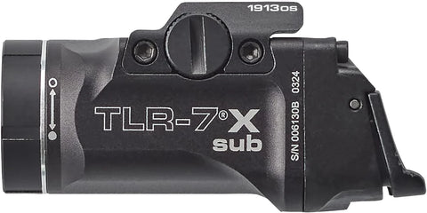 Streamlight 69404 TLR-7 X sub 500-Lumen Tactical Weapon Light Designed Exclusively and Solely for Select 1913OS Railed Subcompact Handguns, Includes Mounting Kit and Keys, Black