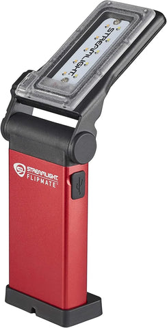 Streamlight 61501 Flipmate 500-Lumen USB Rechargeable Multi-Function Compact Work Light, Red