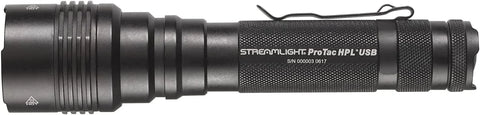 Streamlight 88077 ProTac HPL USB 1000-Lumen 35,000-Candela USB Rechargeable Long Range Tactical LED Flashlight with USB Cable and Holster, Black
