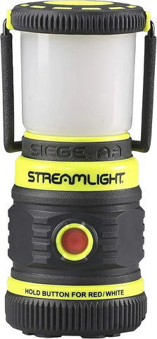 Streamlight 44943 Siege AA 200-Lumen Lantern with White & Red LEDs and Magnetic Base for Camping & Emergencies, Yellow