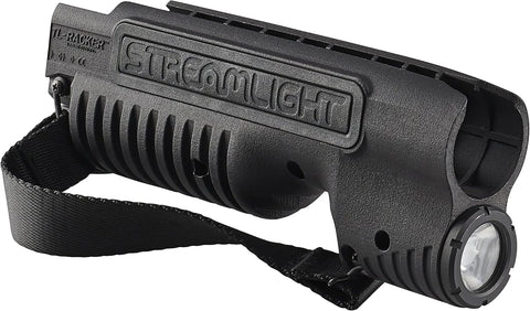 Streamlight 69602 TL-Racker 1,000 Lumen 20,000-Candela Tactical Integrated Forend Weapon Light with Ambidextrous Controls for Select Mossberg 590 Shockwave Models with Strap, Black