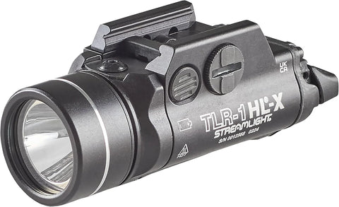 Streamlight 69500 TLR-1 HL-X 1000-Lumen 15000-Candela Rail-Mounted Tactical Weapon Light with Specific Compatibility Rail Locating Keys, Black