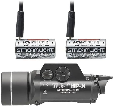 Streamlight 69168 TLR-1 HP-X USB 1300-Lumen High Candela Rail-Mounted Rechargeable Weapon Light, Includes Rail Locating Keys and Batteries, Black