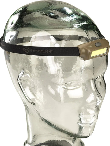 Streamlight 61706 Bandit 180-Lumen USB Rechargeable Red LED Headlamp with Elastic Head Strap, Clip, and USB Cable, Coyote