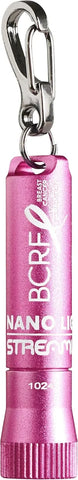 Streamlight 73022 Nano Light II 20-Lumens Miniature Keychain LED Flashlight with AAAA Alkaline Battery, Pink BCRF Edition