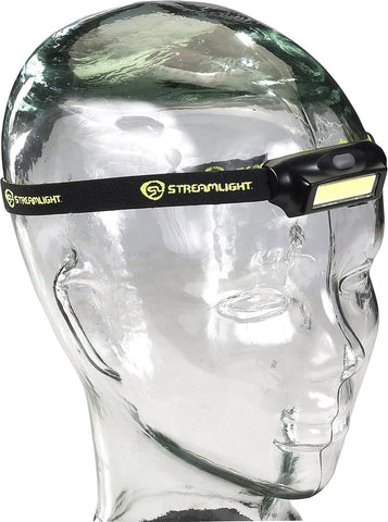 Streamlight 61702 Bandit 180-Lumen USB Rechargeable LED Headlamp with Elastic Head Strap, Clip, and USB Cable, Black