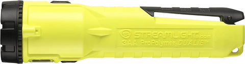 Streamlight 68751 Dualie 3AA 140-Lumen Intrinsically Safe Industrial Flashlight with Spot/Flood Without Batteries, Yellow