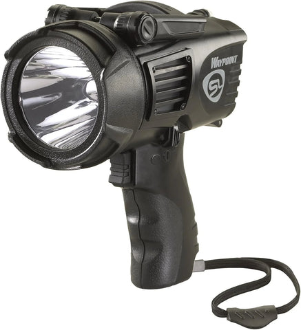 Streamlight 44902 Waypoint 750-Lumen 150,000-Candelas 775 Meter Beam LED Spotlight with 12V DC Power Cord and Mount Holder, Black
