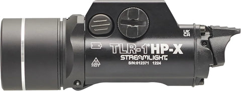 Streamlight 69167 TLR-1 HP-X 1000-Lumen High Candela Rail-Mounted Weapon Light, Includes Rail Locating Keys and Batteries, Black