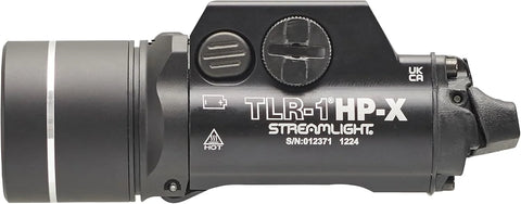 Streamlight 69167 TLR-1 HP-X 1000-Lumen High Candela Rail-Mounted Weapon Light, Includes Rail Locating Keys and Batteries, Black