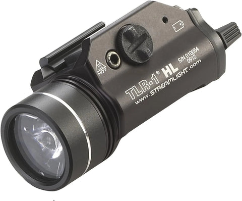 Streamlight 69262 TLR-1 HL 1000-Lumen 20000 Candela Rail-Mounted Tactical Weapon Light with Long Gun Kit Includes Safe Off Remote and Standard Switches, Remote Pressure Switch, Mounting Clips, Black