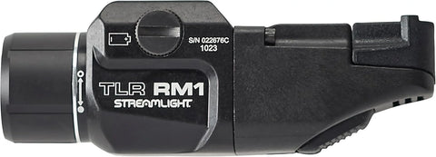Streamlight 69441 TLR RM 1 500-Lumen Low-Profile Rail Mounted Tactical Light with Rail Locating Keys and CR123A Battery, Black