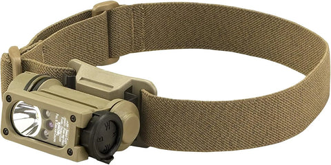 Streamlight 14512 Sidewinder 55-Lumens Compact II Military Flashlight with Helmet Mount & Headstrap, Clear Retail Packaging, Coyote