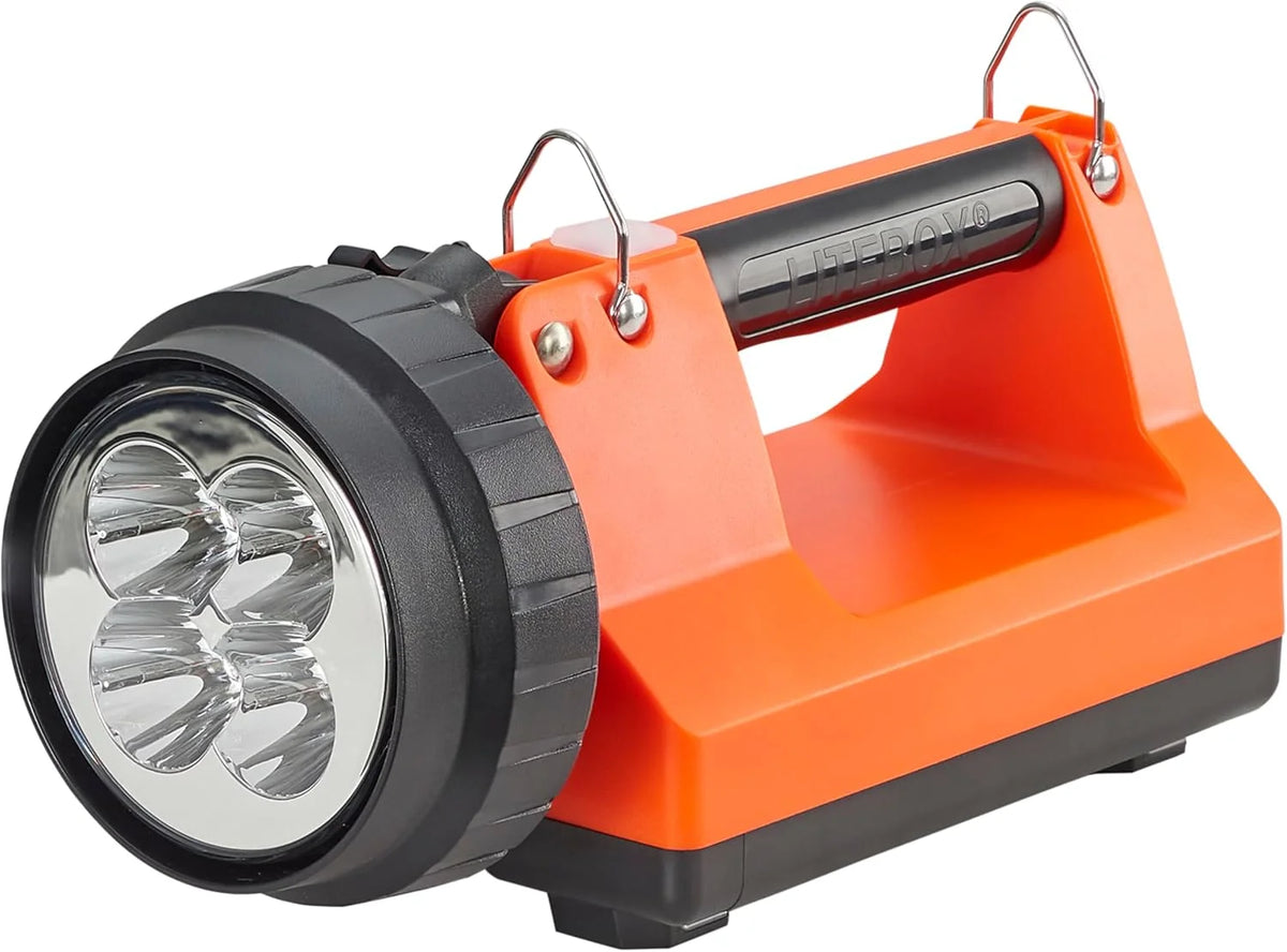 Streamlight 45856 E-Spot LiteBox 1500-Lumen 110000-Candela Rechargeable Spot Beam Lantern with Heavy Duty Shoulder Strap, Without Charger, Orange