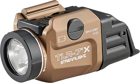 Streamlight 69456 TLR-7 X USB 500-Lumen 5000-Candela Compact Tactical Weapon Light with Interchangeable High & Low Switches and Key Kit, Flat Dark Earth