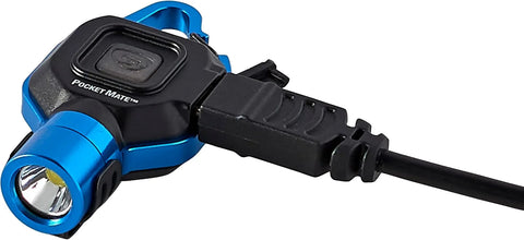 Streamlight 73302 Pocket Mate 325-Lumen Pocket Keychain/Clip-on USB Rechargeable Flashlight, Blue
