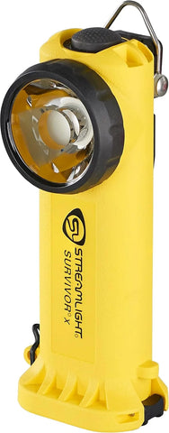 Streamlight 90960 Survivor X 250-Lumen Right-Angle Firefighter's Flashlight with Three (3) "AA Alkaline Batteries, Yellow