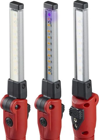 Streamlight 74854 Strion Switchblade 500-Lumen Rechargeable Compact Multi-Function LED Work Light with Color-Rite Technology and AC Piggyback Charger, Red