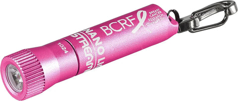 Streamlight 73022 Nano Light II 20-Lumens Miniature Keychain LED Flashlight with AAAA Alkaline Battery, Pink BCRF Edition