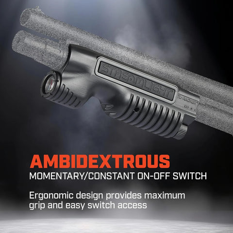 Streamlight 69601 TL-Racker 1,000 Lumen 20,000-Candela Tactical Integrated Forend Weapon Light with Ambidextrous Controls for Remington 870 Only, Black