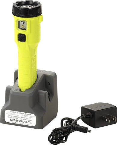 Streamlight 68732 Dualie 275-Lumen Intrinsically Safe Rechargeable Flashlight with 120V/100V AC Charger, Yellow