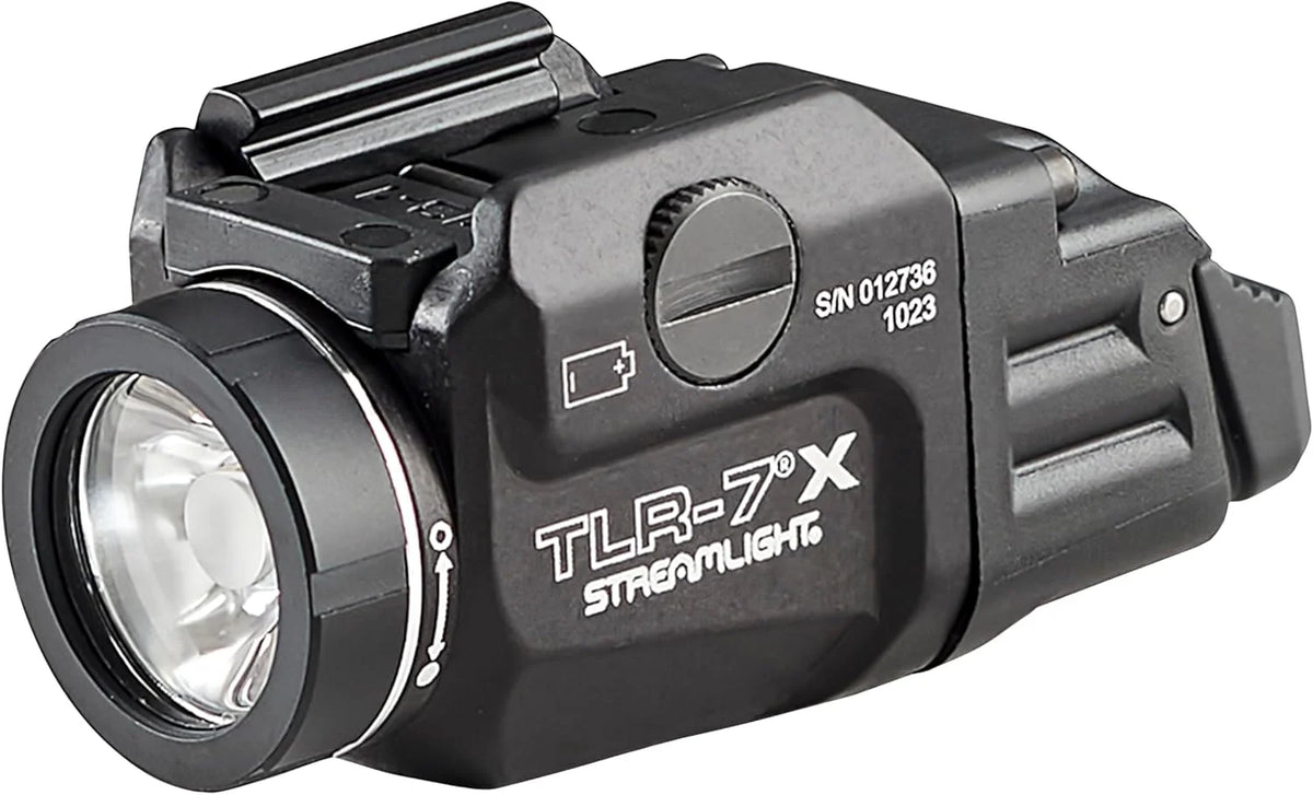 Streamlight 69424 TLR-7 X 500-Lumen Compact Tactical Weapon Light, Includes High, Low Paddle Switches and Key Kit, Black