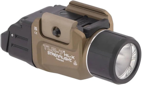 Streamlight 69459 TLR-7 HL-X USB 1000-Lumen 22000-Candela Rechargeable Rail Mounted Weapon Light with Interchangeable High & Low Switches and Key Kit, Flat Dark Earth