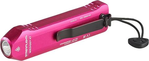 Streamlight 88824 Wedge XT 500-Lumen 1,900-Candela Flat Everyday Carry Flashlight, Includes USB-Cable and Pocket Lanyard, Pink BCRF Edition