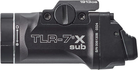 Streamlight 69404 TLR-7 X sub 500-Lumen Tactical Weapon Light Designed Exclusively and Solely for Select 1913OS Railed Subcompact Handguns, Includes Mounting Kit and Keys, Black