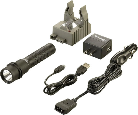 Streamlight 74301 Strion LED 375-Lumen Compact, Rechargeable Flashlight with 120V AC/12V DC Charger - 1Holder, Black